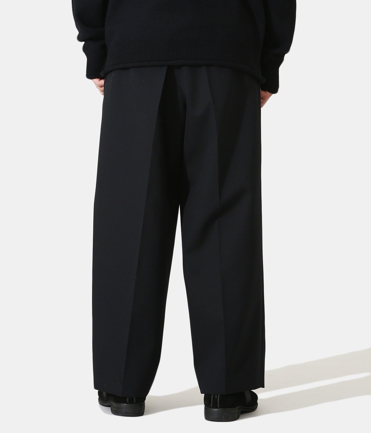 stein 21aw BELTED WIDE STRAIGHT TROUSERS - スラックス