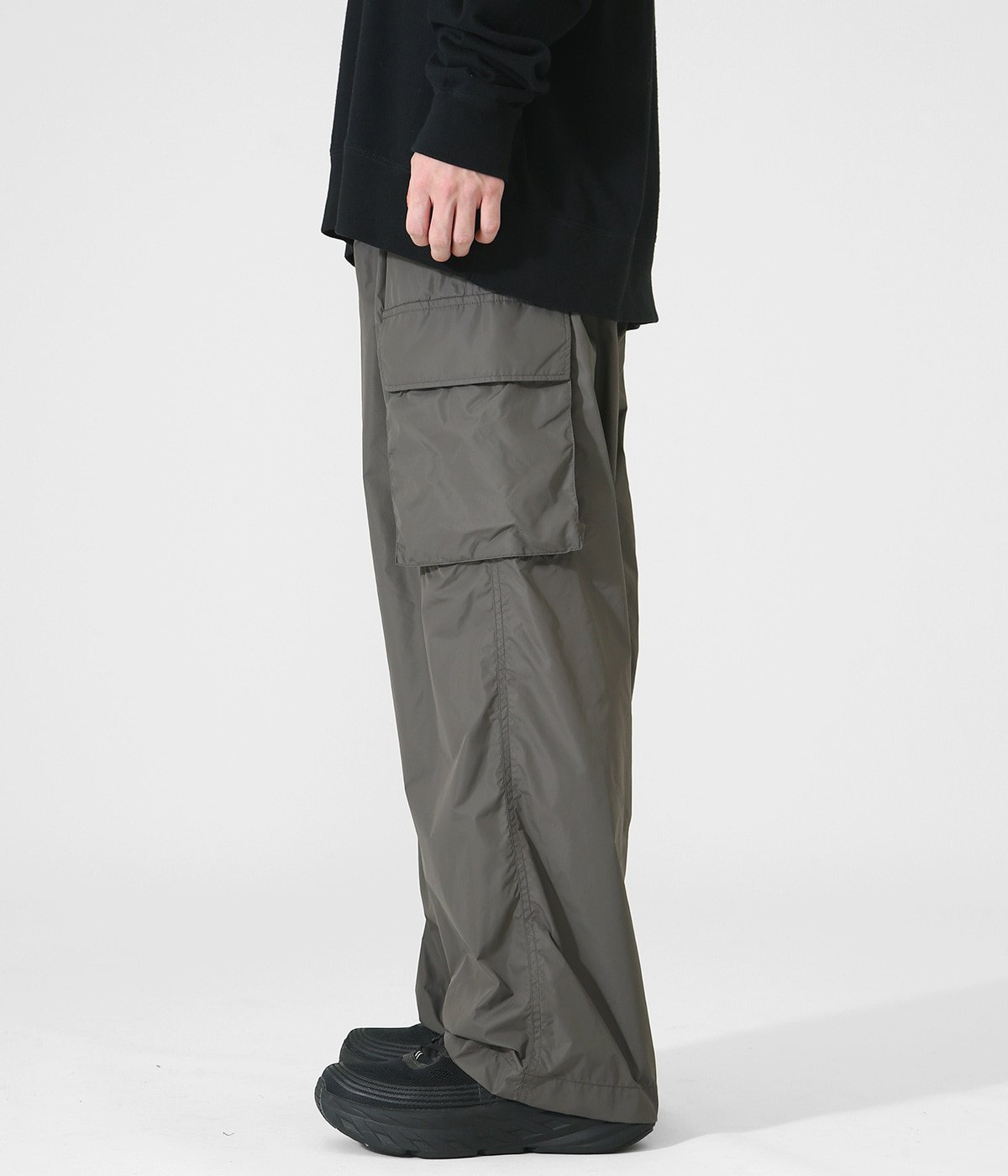 stein 21aw Nylon Military Wide Trousers-