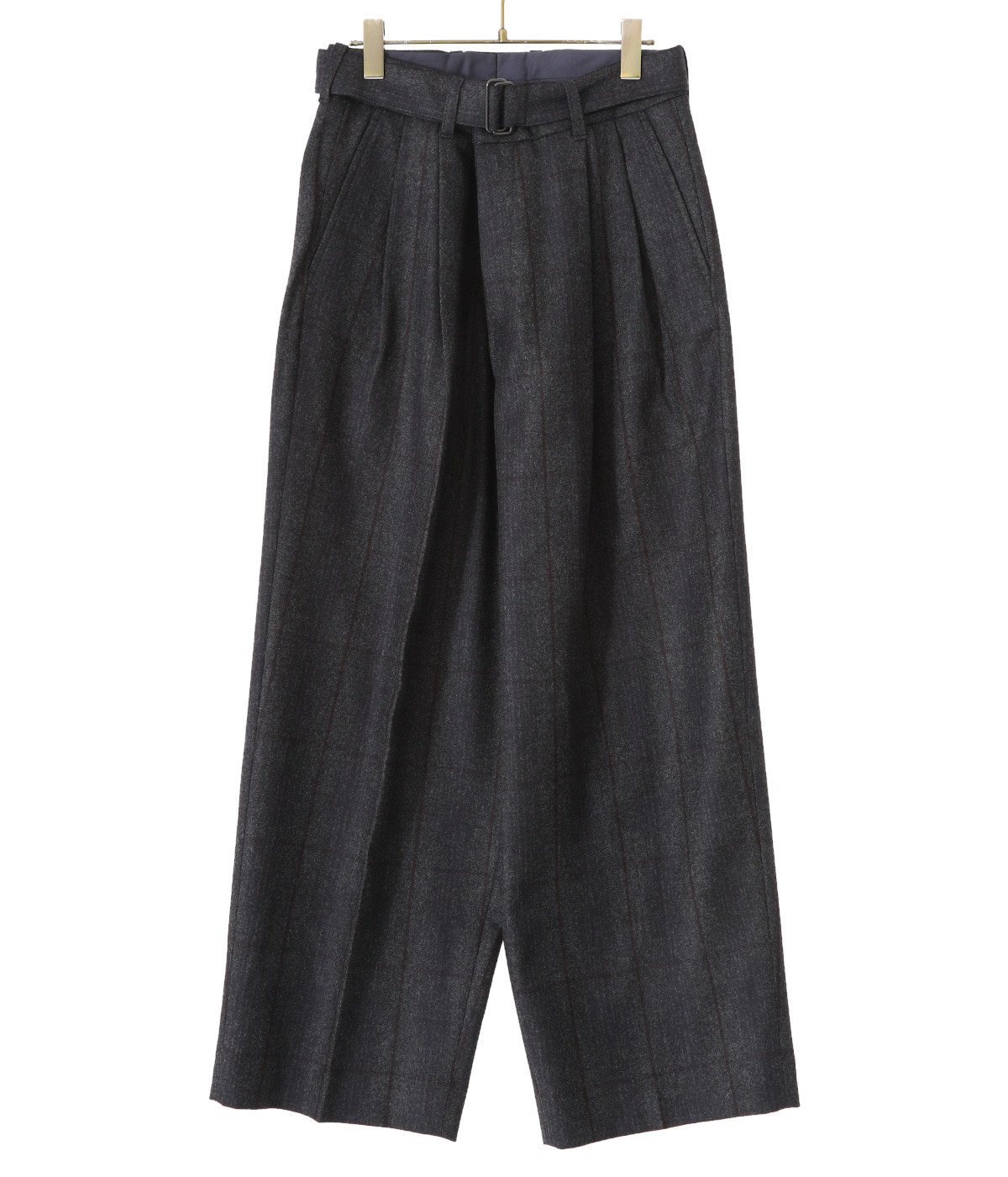 BELTED WIDE STRAIGHT TROUSERS