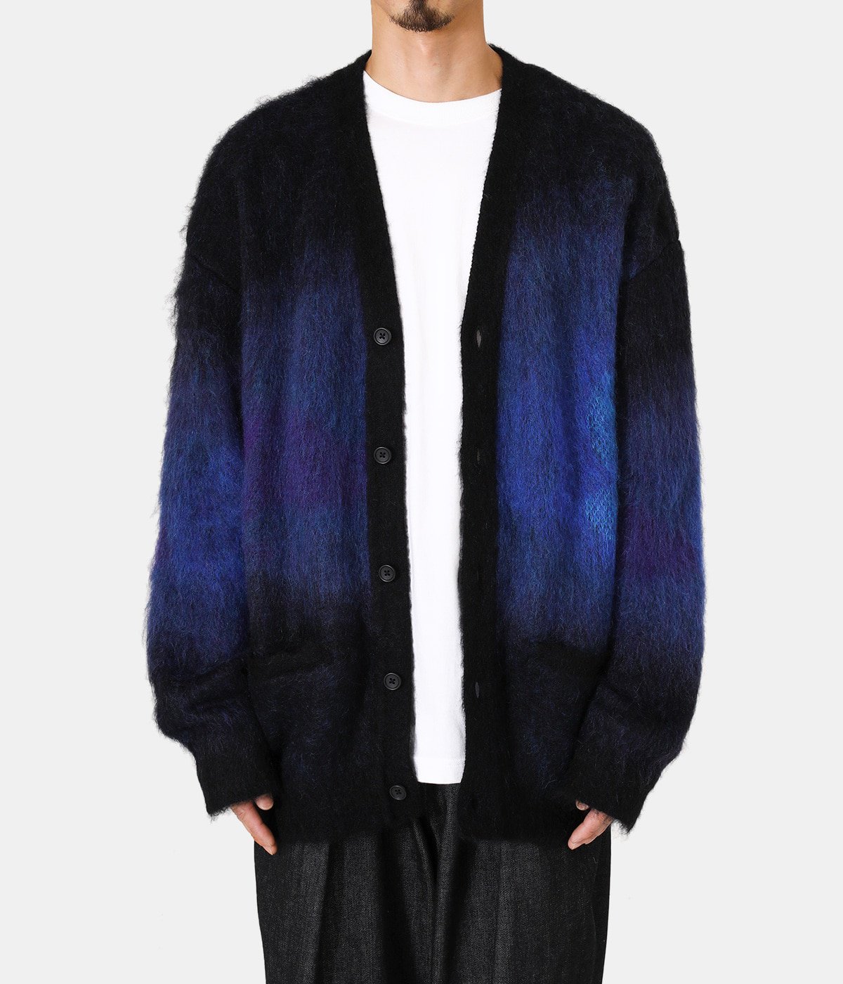 送料無料 【クリーニング済】stein GRADATION MOHAIR CARDIGAN