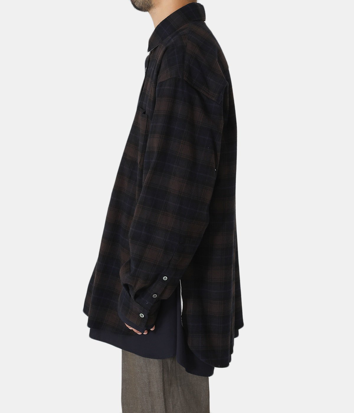 OVERSIZED LAYERED FLANNEL SHIRT | ssstein(シュタイン) / トップス 長袖シャツ (メンズ)の通販 -  ARKnets 公式通販