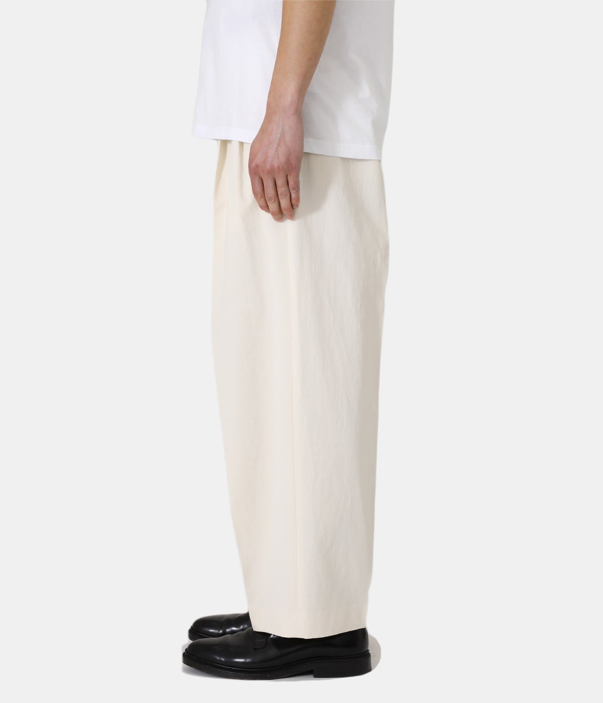 stein wide straight trousers M ホワイト