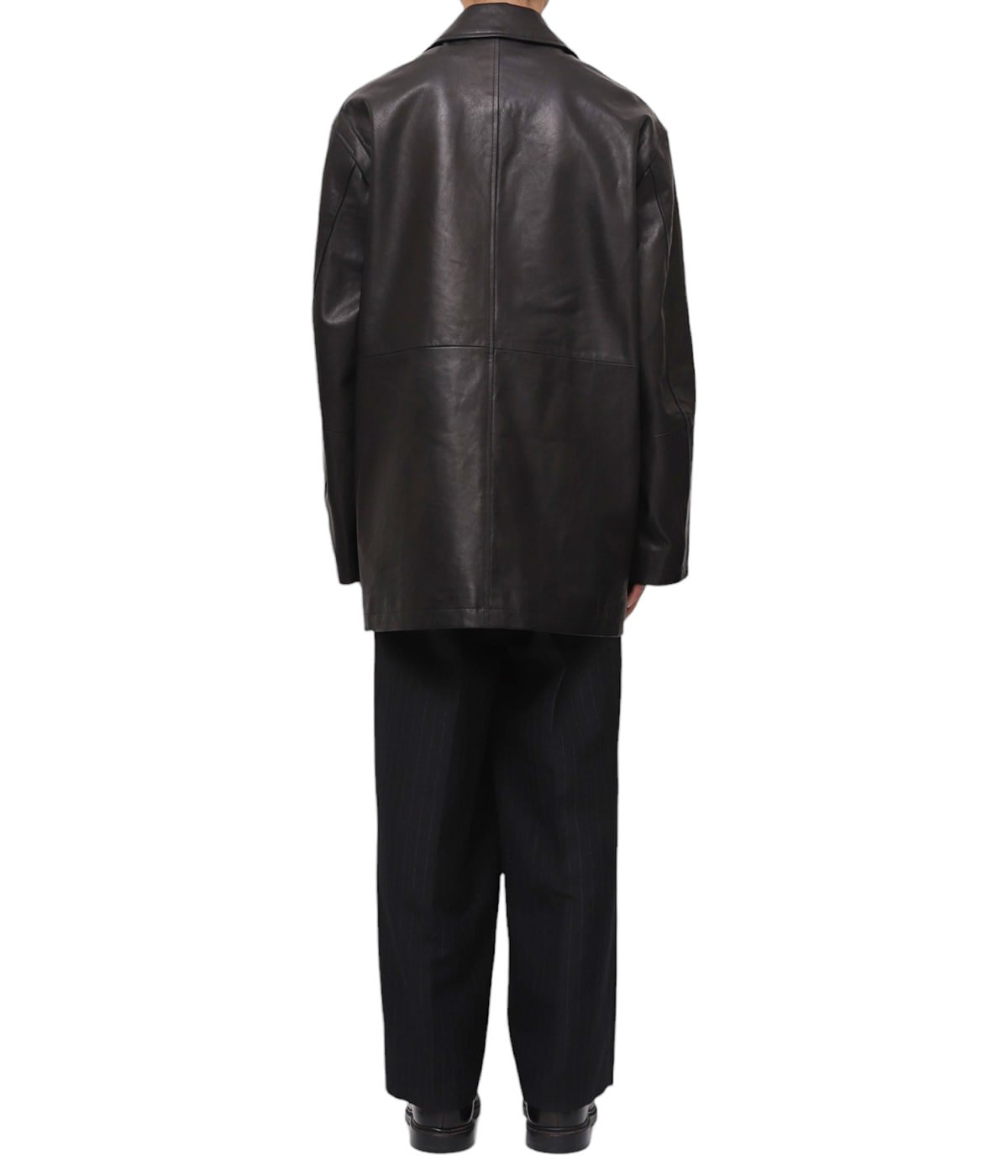 stein 23aw leather zip jacket