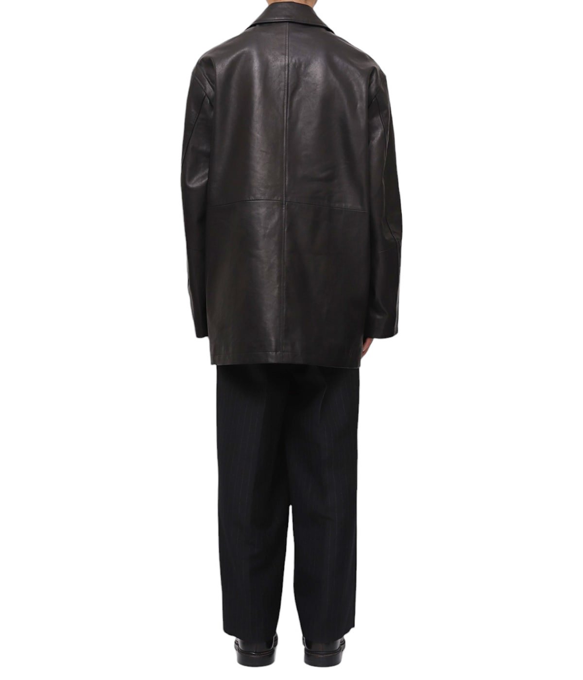 stein.22ss.OVERSIZED LEATHER ZIP JACKETstevenalan