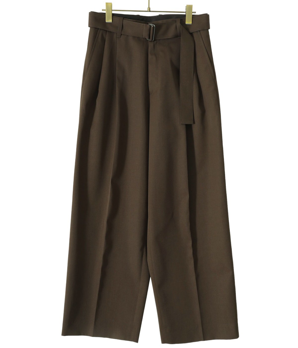 BELTED WIDE STRAIGHT TROUSERS