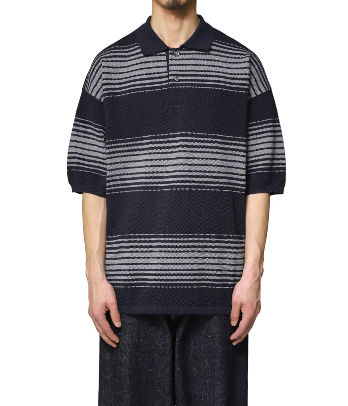 Stripe Polo Sweater | nanamica(ナナミカ) / トップス ポロシャツ 