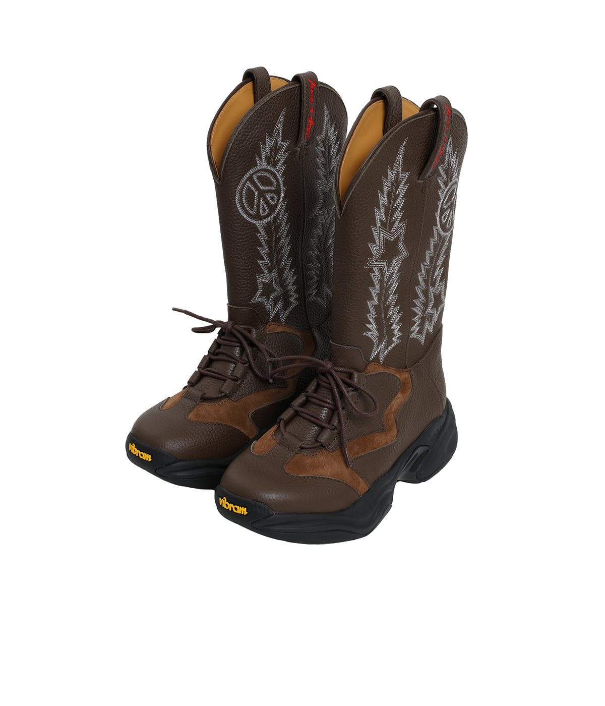 カウ柄デザインブーツ Tomo and Co. FUNctional COSMIC WESTERN BOOTS | SWJP(エスダブリュー