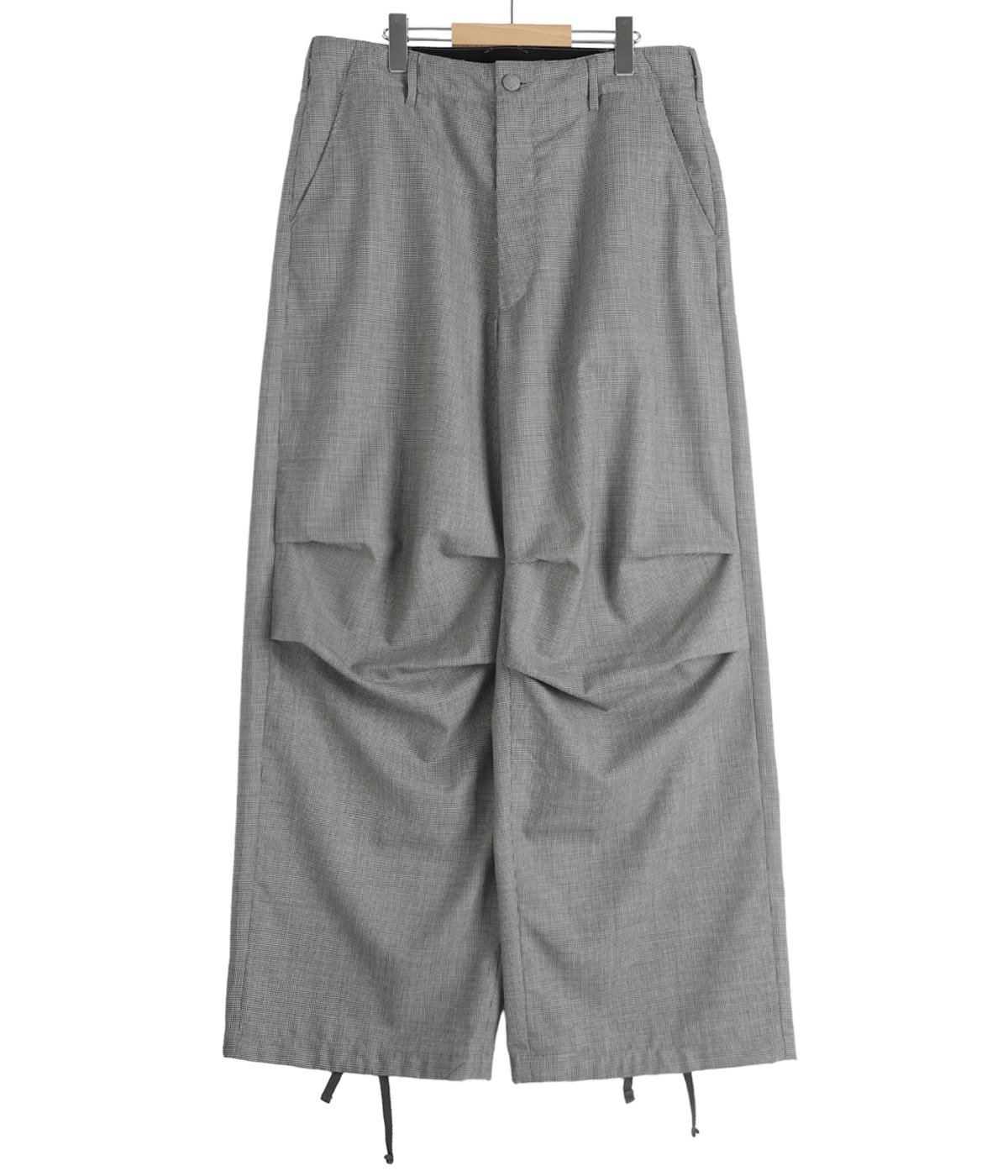 Over Pant Grey Micro Houndstooth Tropical Wool | ENGINEERED
