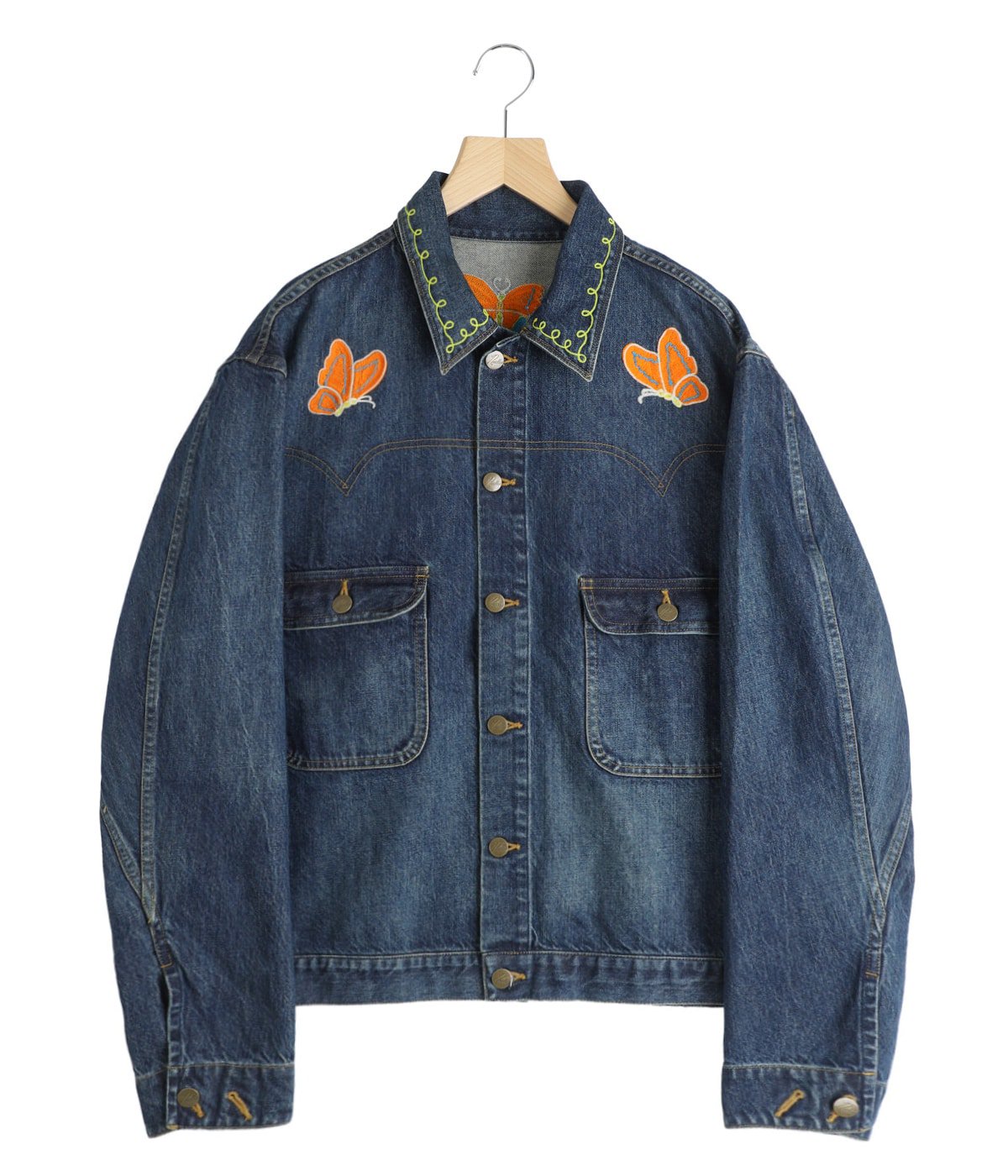 Papillon Emb. Jean Jacket - 12oz Denim | NEEDLES(ニードルズ