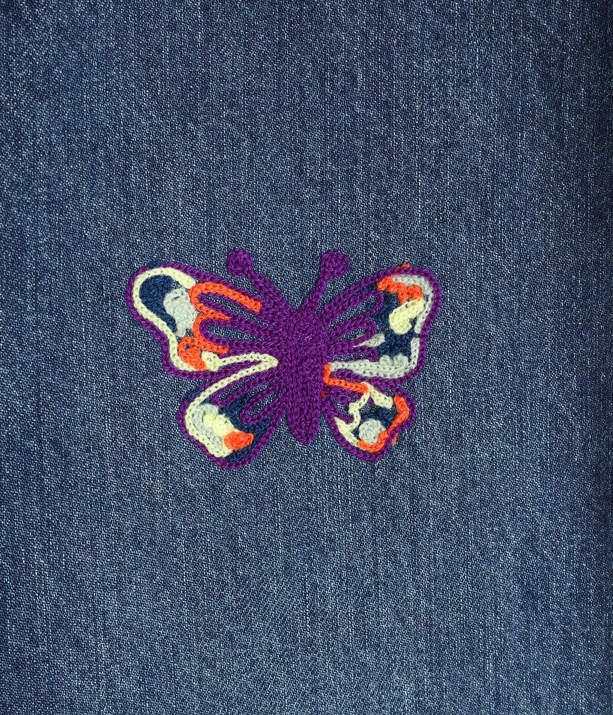 Papillon Emb. Boot-Cut Jean - 12oz Denim | NEEDLES(ニードルズ
