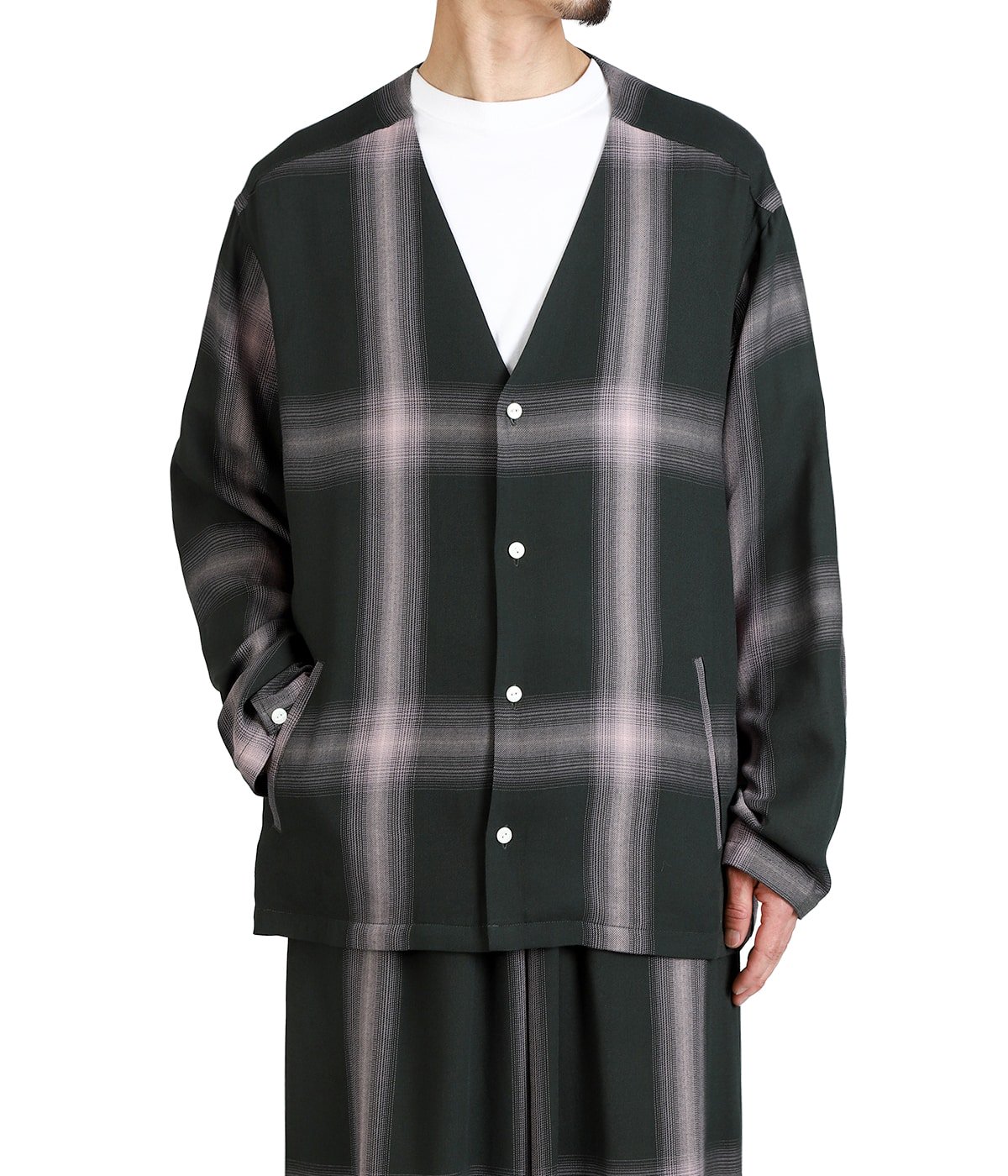 V Neck Shirt - Rayon Plaid | NEEDLES(ニードルズ) / トップス 長袖