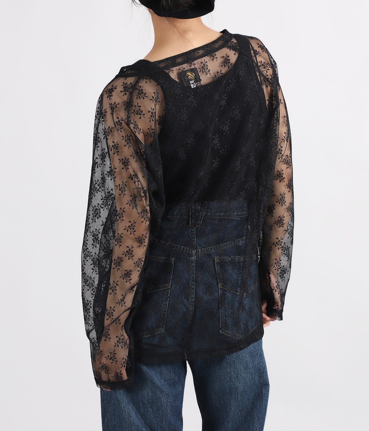 レディース】L/S U-Neck Tee - Floral Raschel Lace | NEEDLES