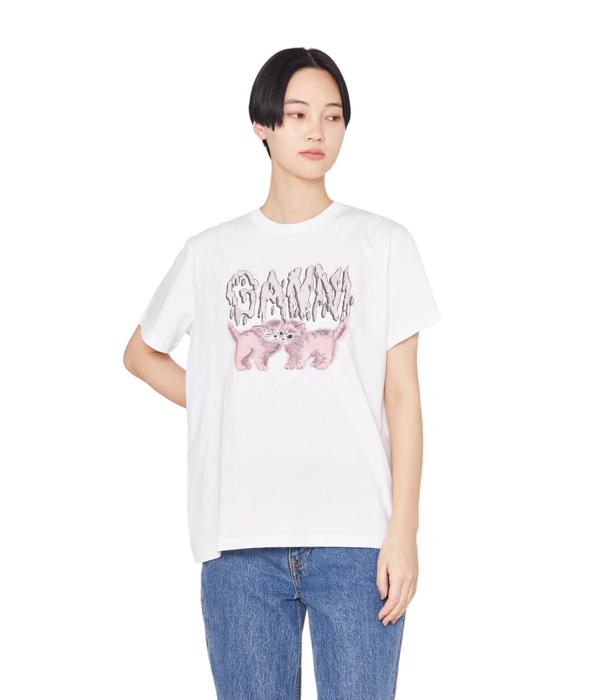 レディース】Basic Jersey Cats Relaxed T-shirt | GANNI(ガニー ...