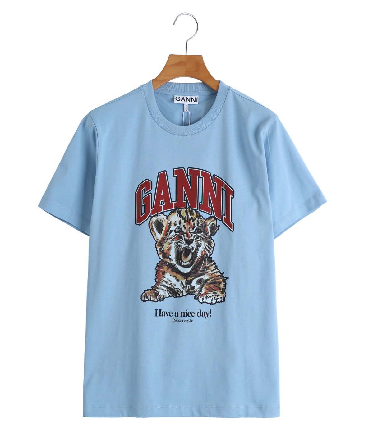 GANNI Tシャツ　【美品】 White Basic Jersey Cherry Relaxed T-shirt | GANNI US