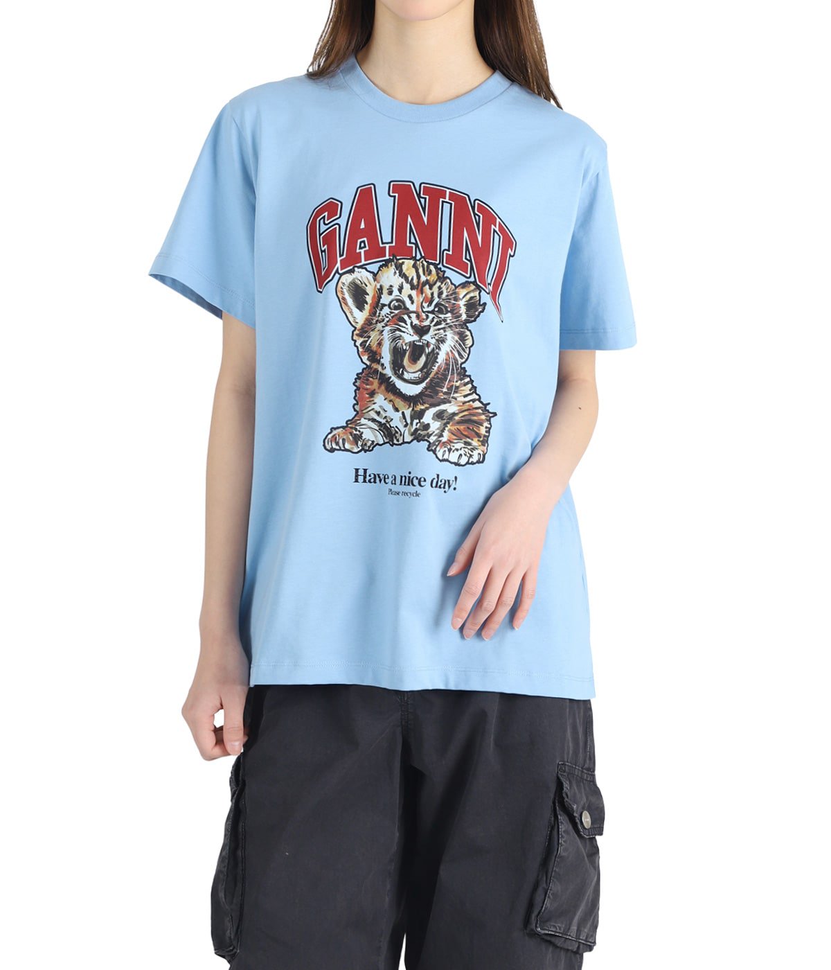 レディース】Basic Jersey Tiger Relaxed T-shirt | GANNI(ガニー