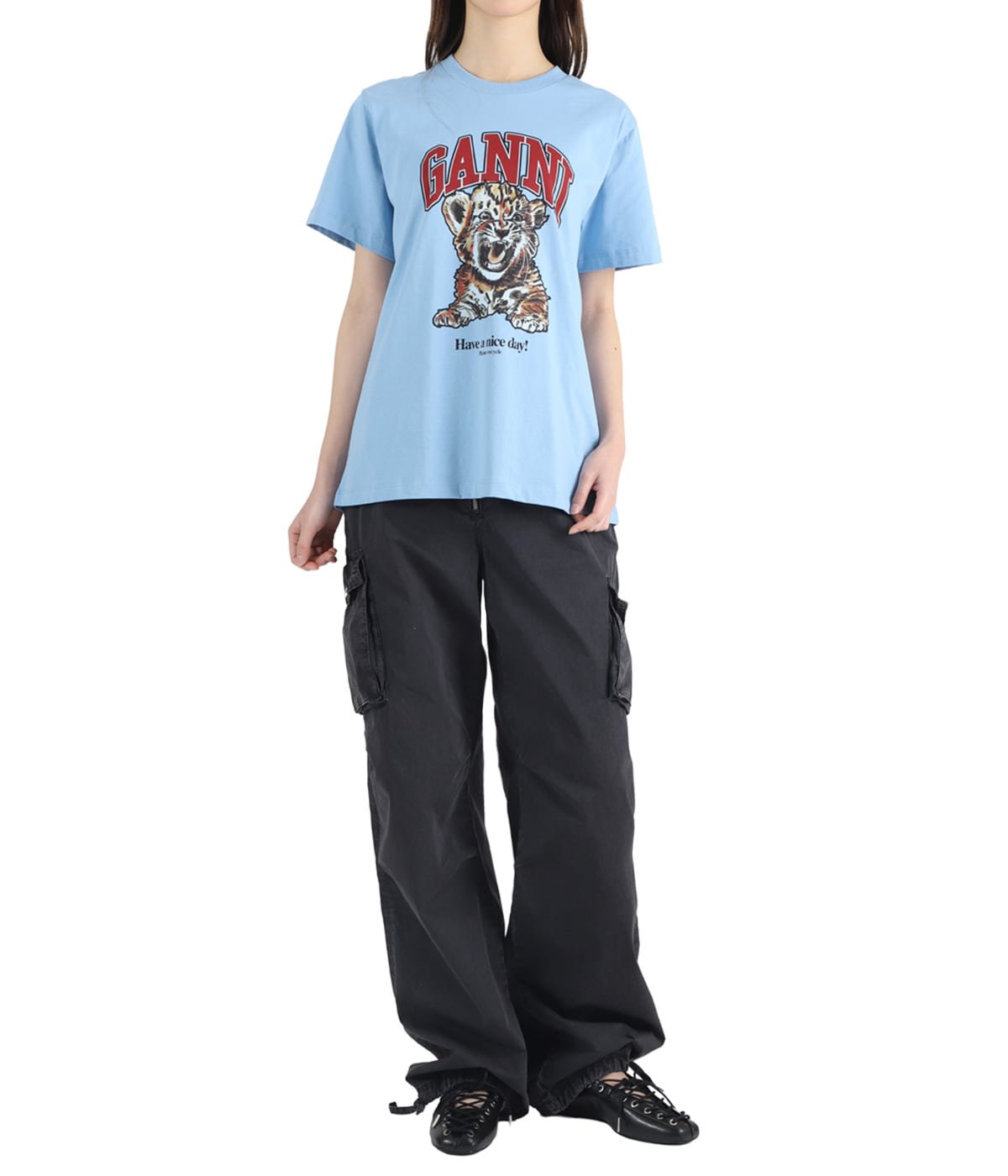 レディース】Basic Jersey Tiger Relaxed T-shirt | GANNI(ガニー