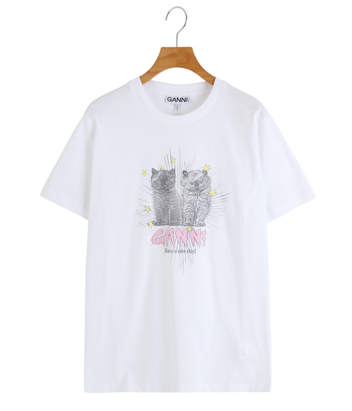 Ganni / ガニー | Future キャットプリント クルーネック T