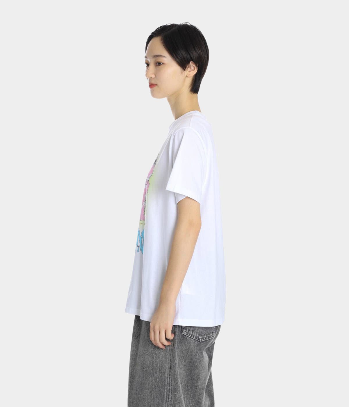 レディース】Basic Cotton Jersey Neon Kitty T-shirt | GANNI(ガニー