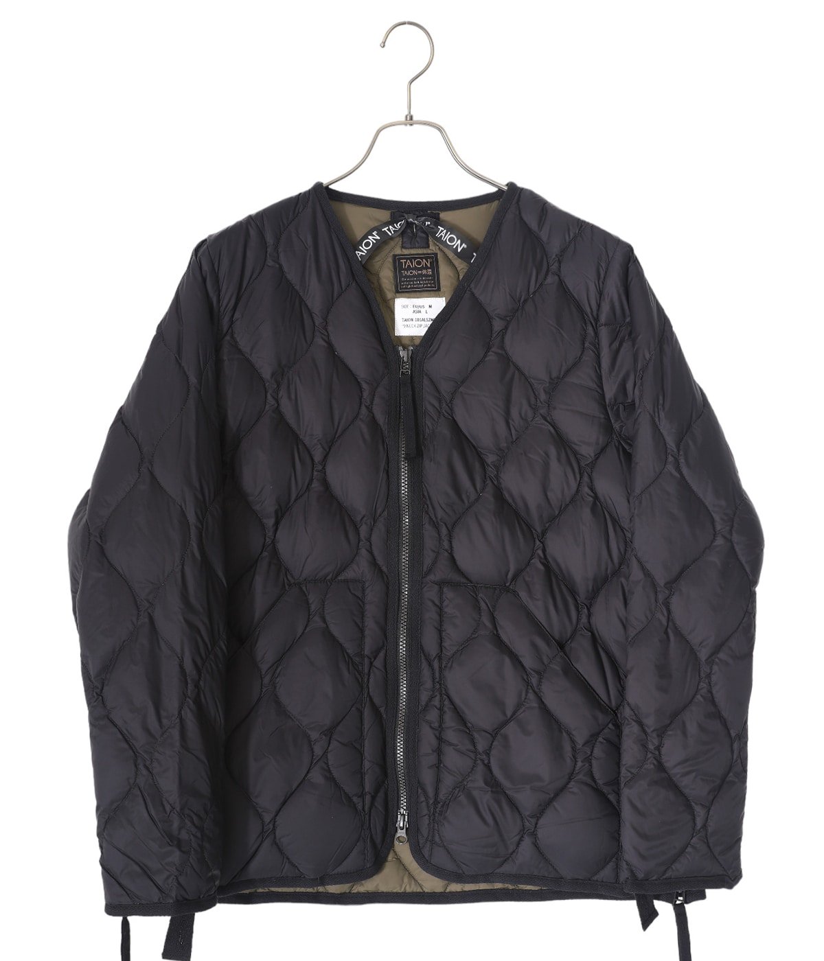 MILITARY V NECK W-ZIP DOWN JKT(SOFT SHELL) | TAION(タイオン