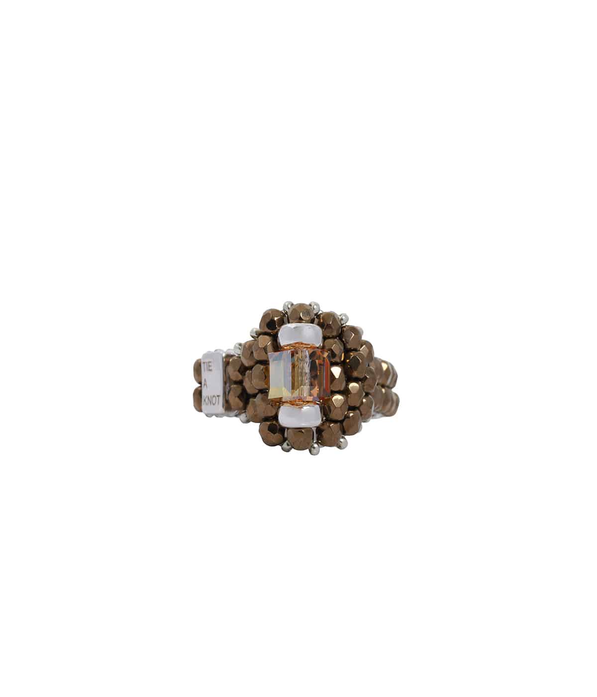 たいせい　リング CRYSTAL BEADS RING S with SILVER 925 #1 | TIE A KNOT(タイアノット