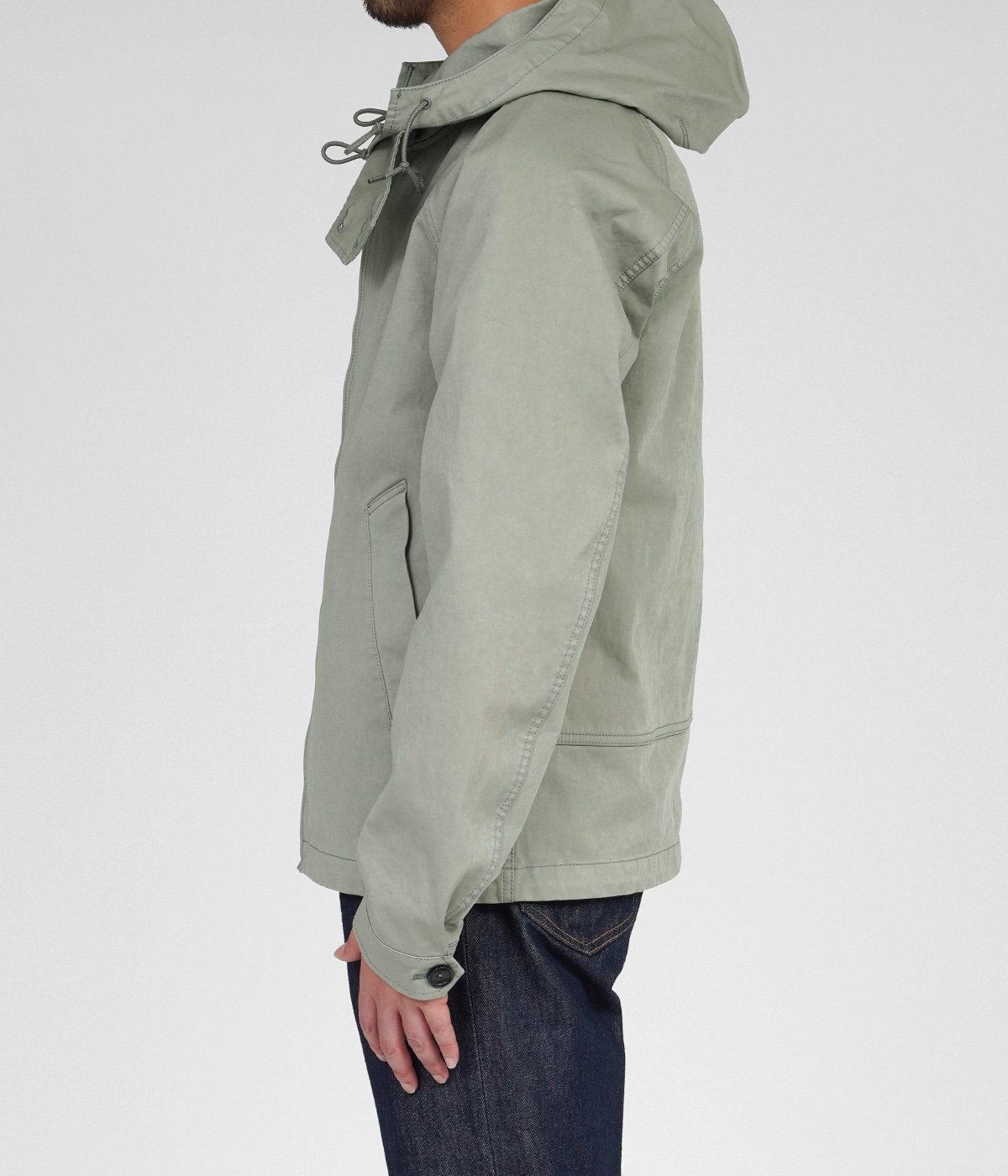 ANORAK GARMENT DYED POLYESTER/NYLON MICRO-FIBER JERSEY | Ten c