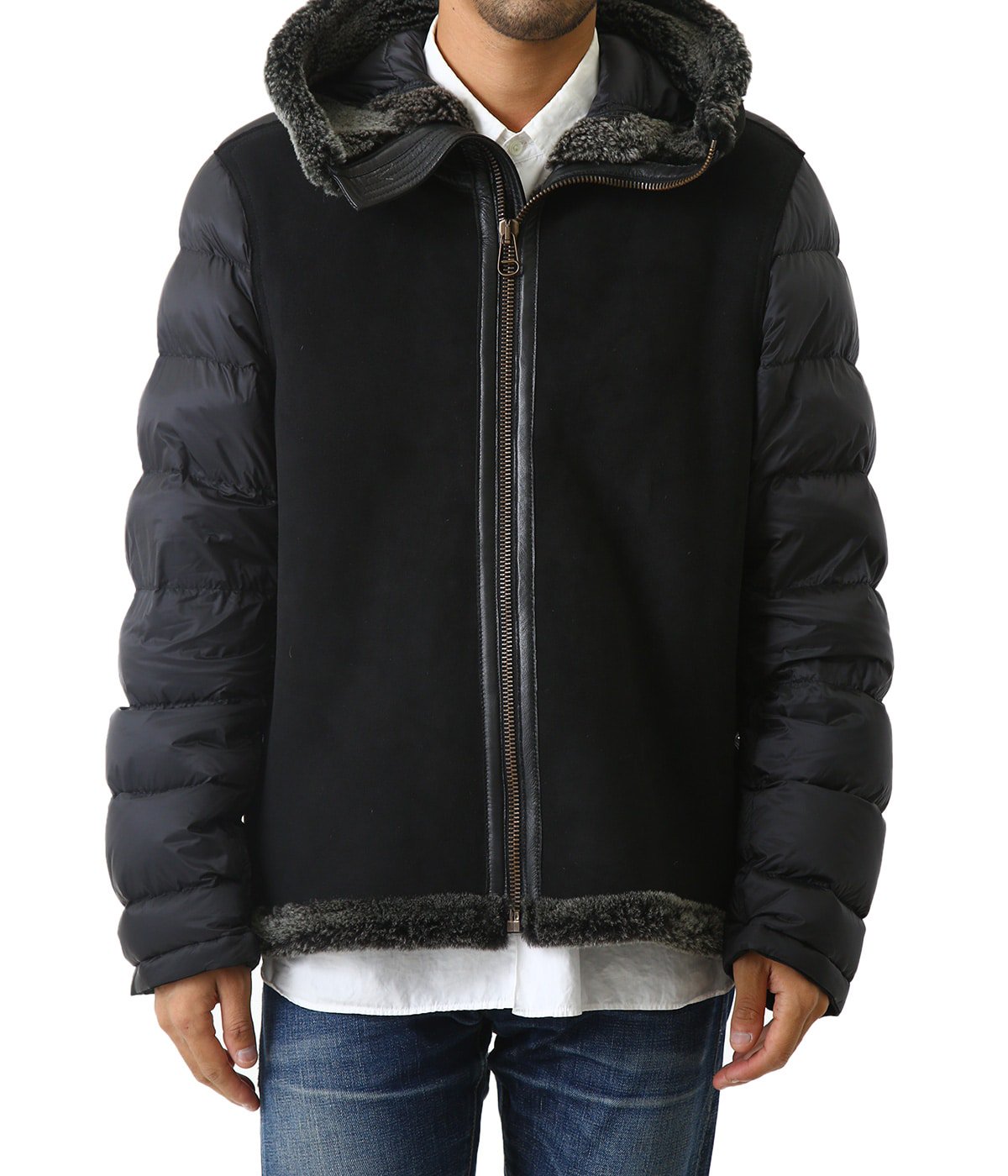 SHEARLING HOODED LINER WITH POCKET SHEARLING | Ten c(テンシー ...