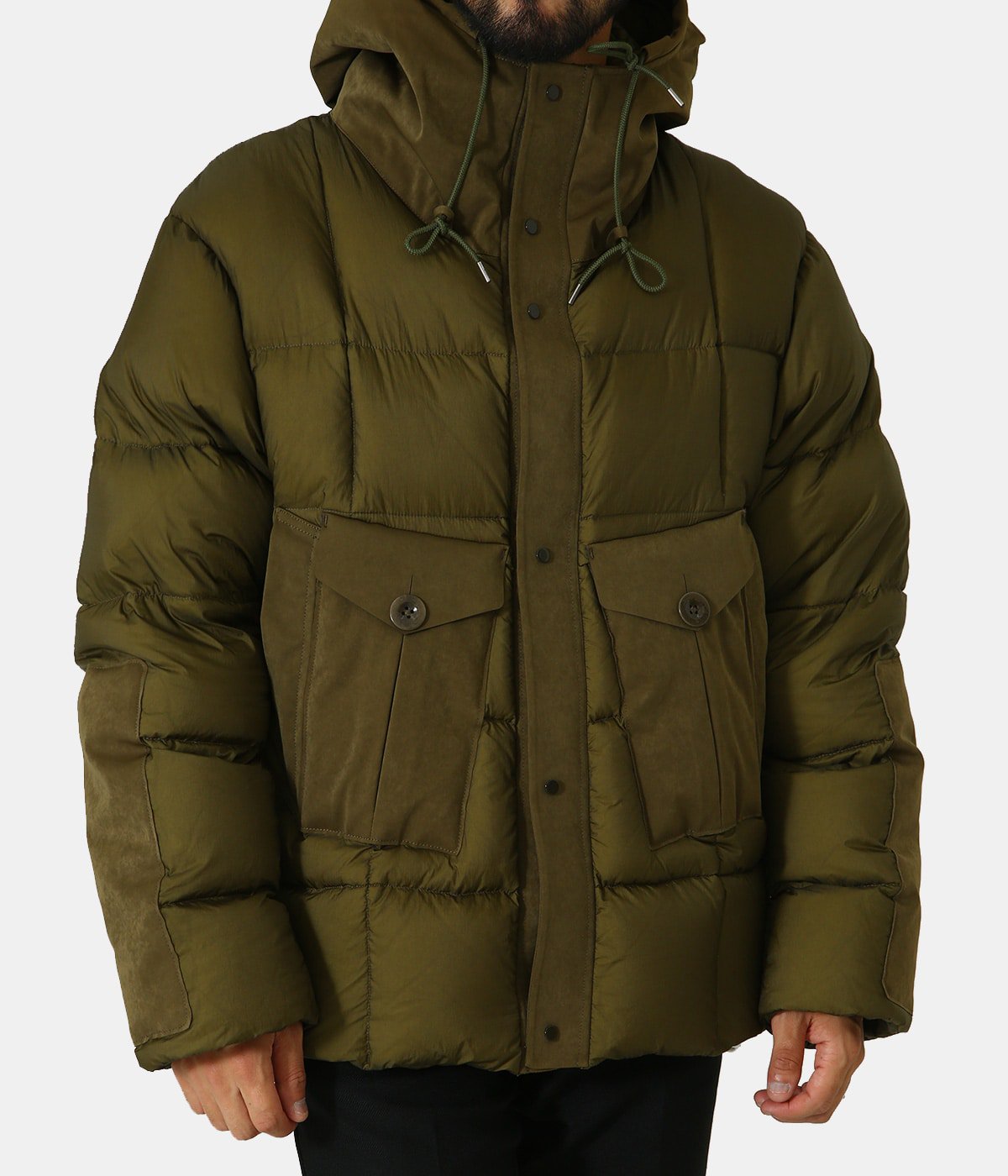 TEMPEST COMBO DOWN JACKET PIECE DYED NYLON CRINKLE RIP STOP DOWN