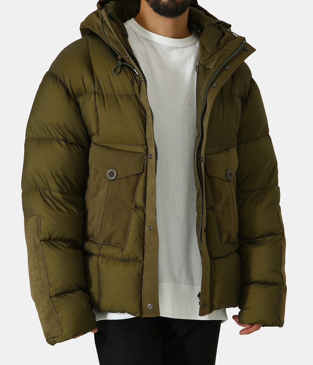 TEMPEST COMBO DOWN JACKET PIECE DYED NYLON CRINKLE RIP STOP DOWN