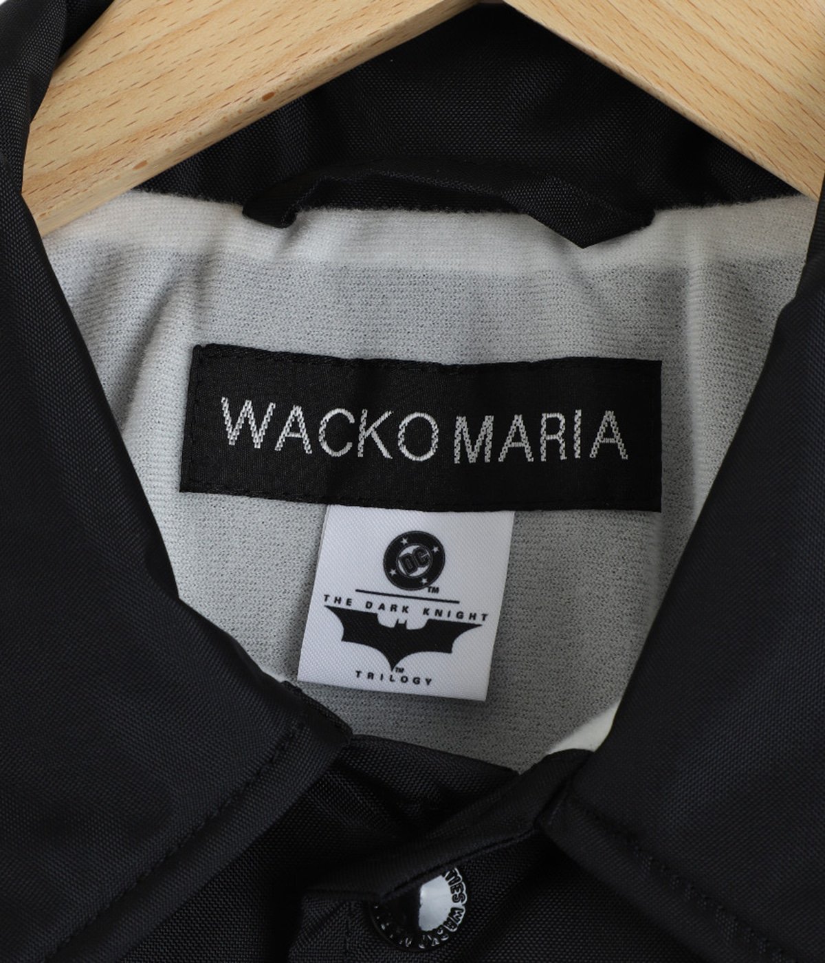 XXL ワコマリア the dark knight trilogy コーチ 黒 THE DARK KNIGHT TRILOGY / COACH JACKET (TYPE-2)【BLACK