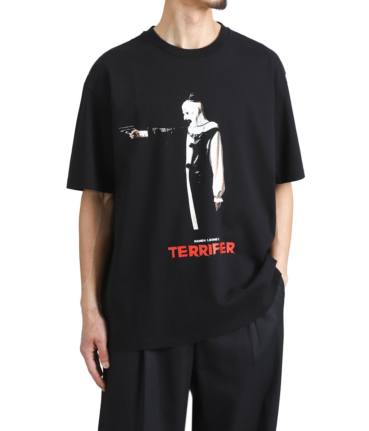TERRIFIER / WASHED HEAVY WEIGHT CREW NECK T-SHIRT ( TYPE-3