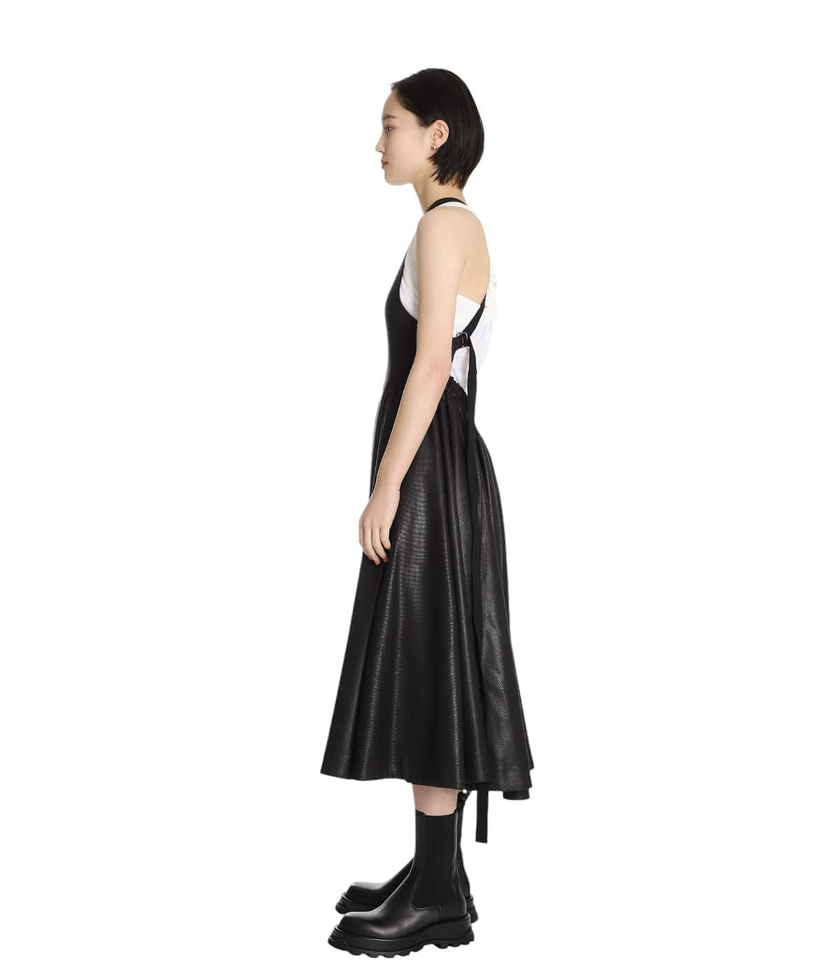 レディース】Leather-like Apron Dress | TELMA(テルマ) / ワンピース