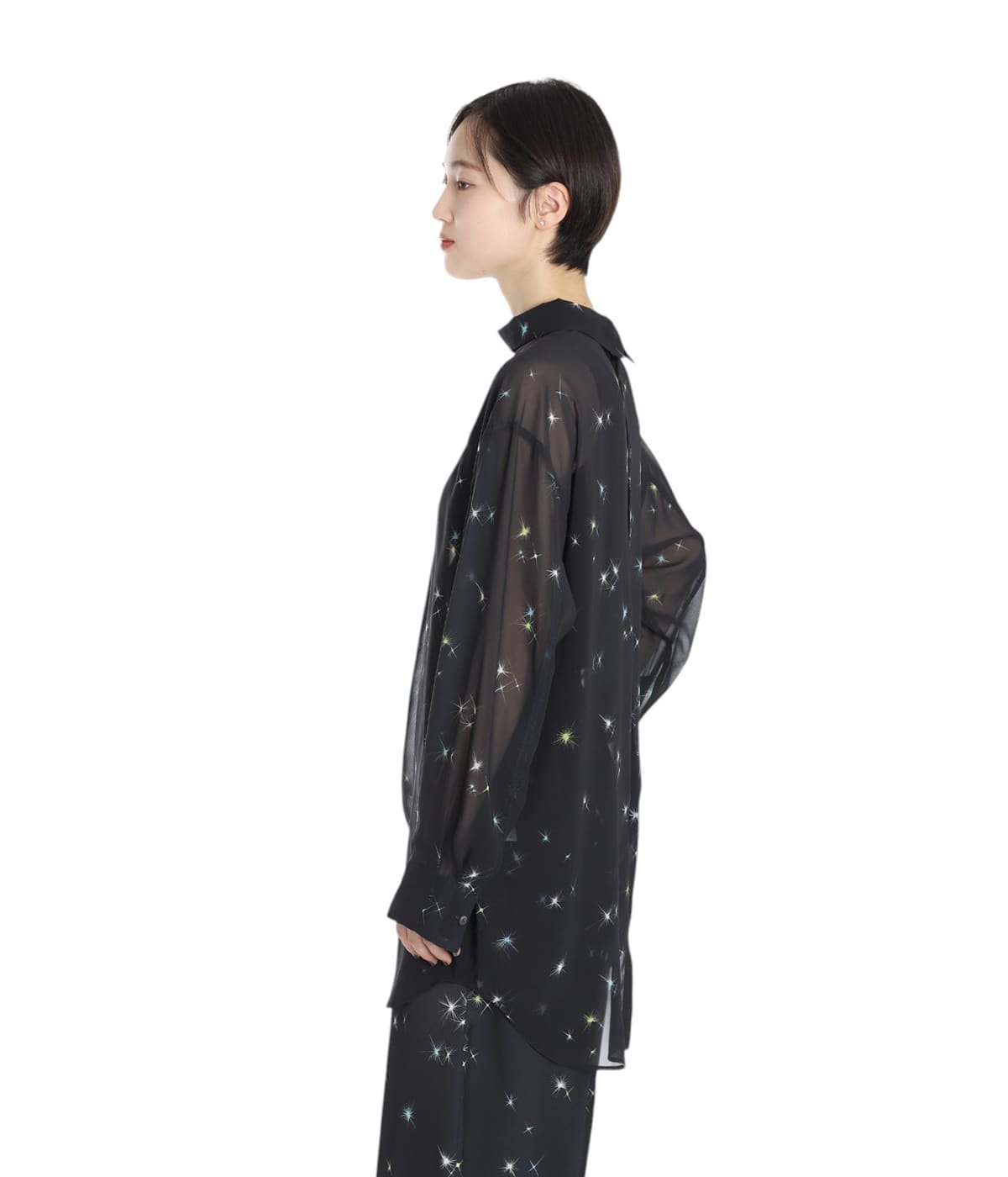 ⭐︎超美品⭐︎minimal sheerシャツ サイドリボンシアーシャツ/MAJESTIC LEGON(マジェスティックレゴン