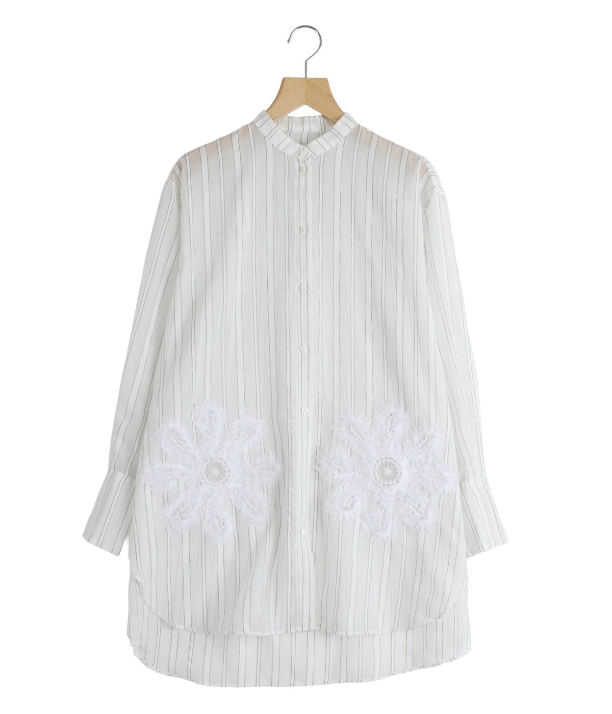 レディース】Sun Flower Stripe Sheer Shirt | TELMA(テルマ