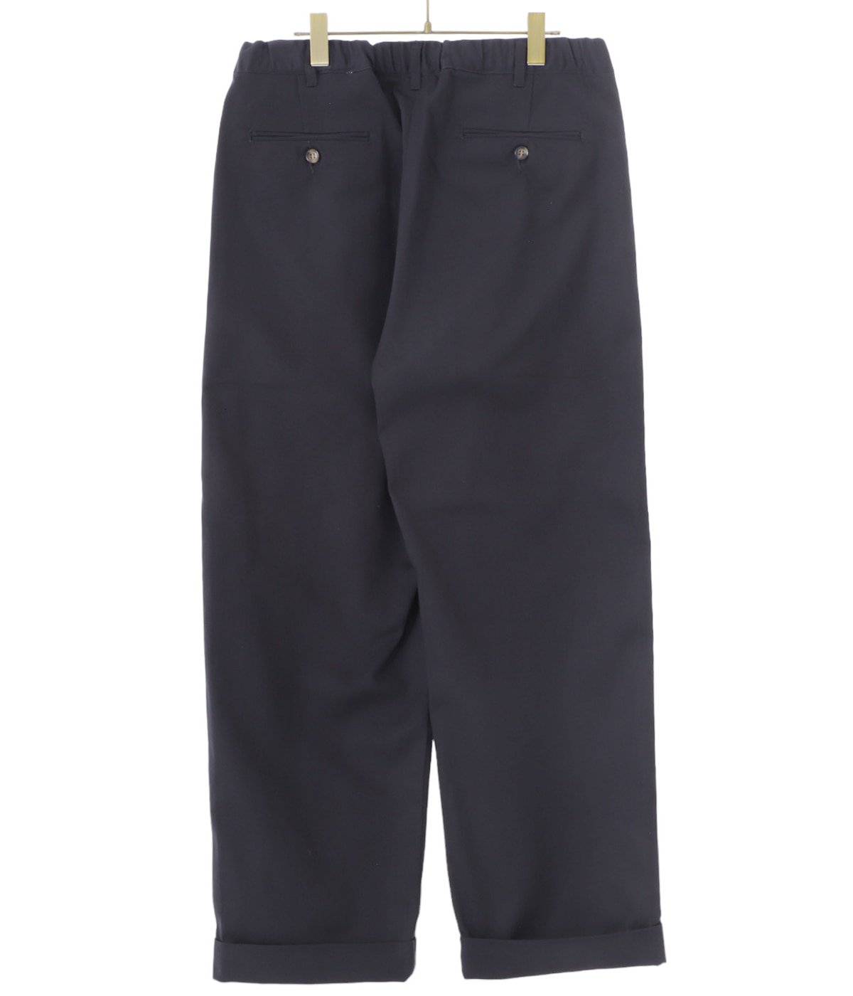 タップウォーター Cotton Chino Tuck Trousers NAVY - スラックス