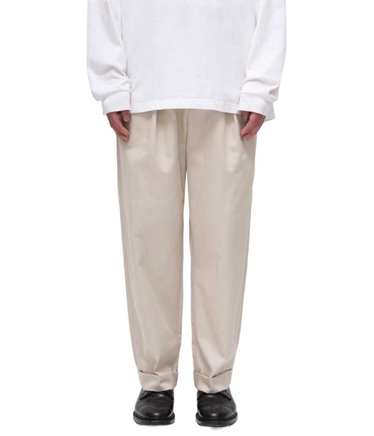 Cotton Chino Tuck Trousers | Tap Warter(タップウォーター) / パンツ