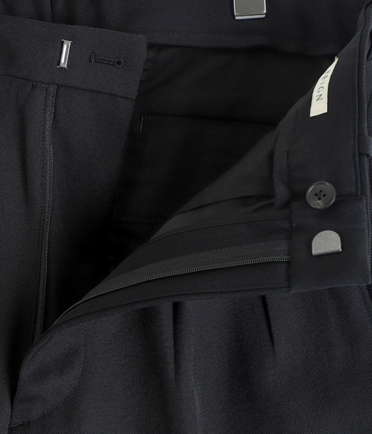 Freddie Wool Black 2p | HEUGN(ユーゲン) / パンツ スラックス