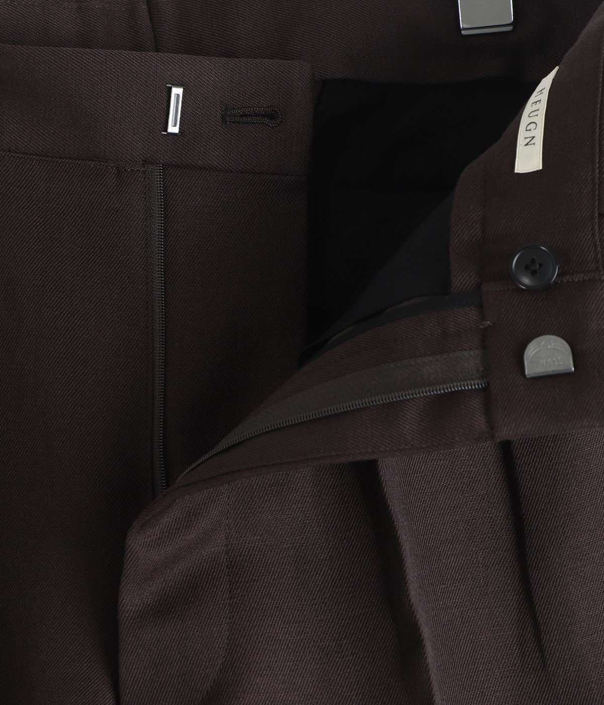 Freddie WOOL LINO Brown | HEUGN(ユーゲン) / パンツ スラックス