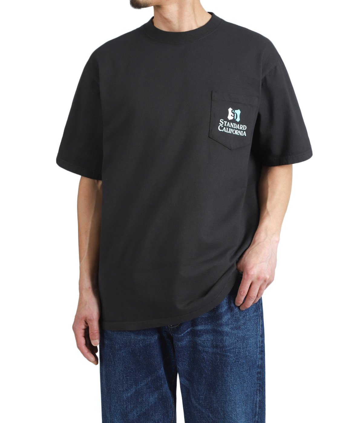 スタンダードカルフォルニア　ブラック　Tシャツ　Lサイズ SD Heavyweight Shield Logo Pocket T | STANDARD CALIFORNIA