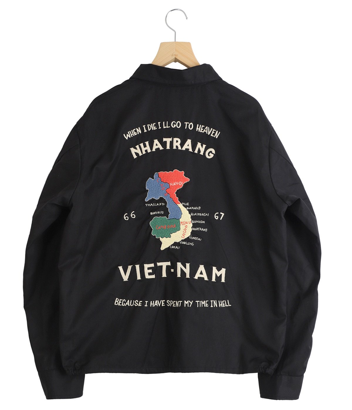 u*0様 FULLCOUNT ベトジャン 虎 刺繍 ブラック COTTON VIET-NAM JACKET “VIET-NAM MAP“ | TAILOR TOYO(テーラー
