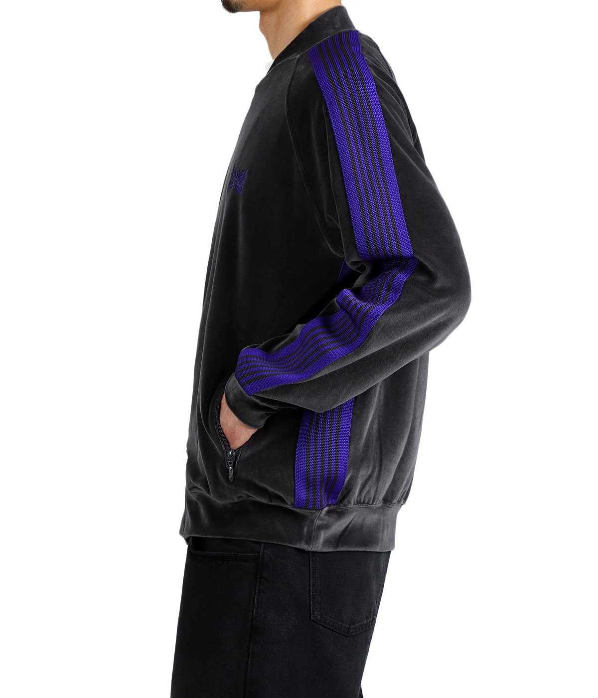 Rib Collar Track Jacket - C/PE Velour | NEEDLES(ニードルズ