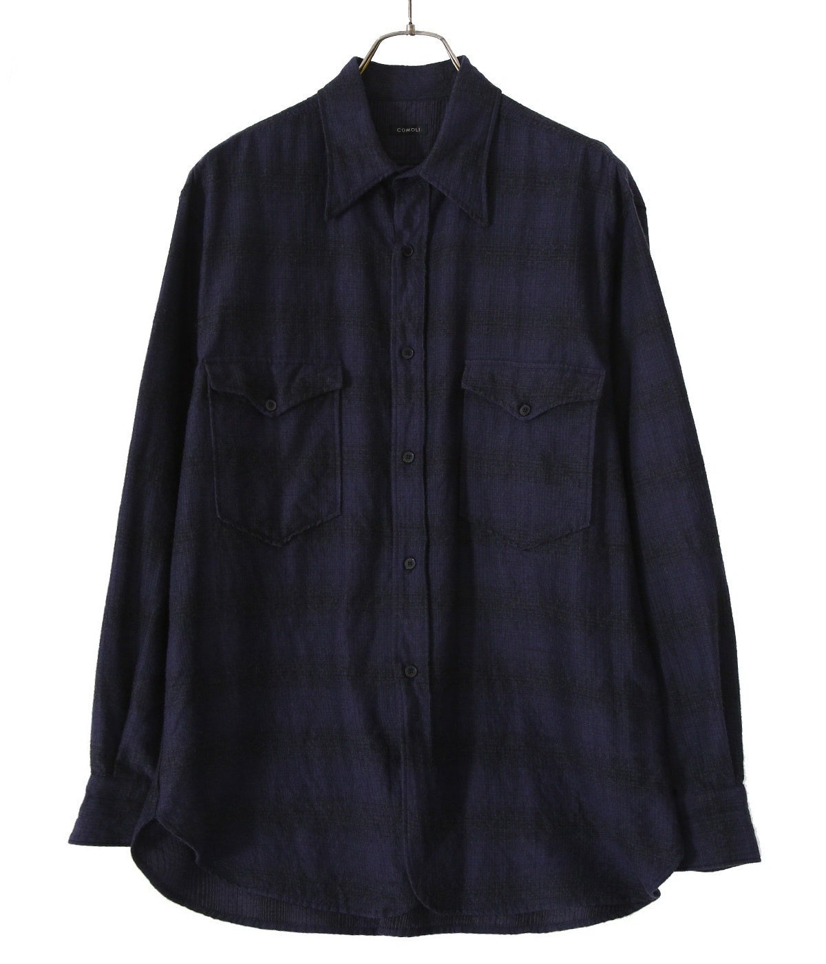 ウールシルク ワークシャツ | COMOLI(コモリ) / トップス 長袖シャツ