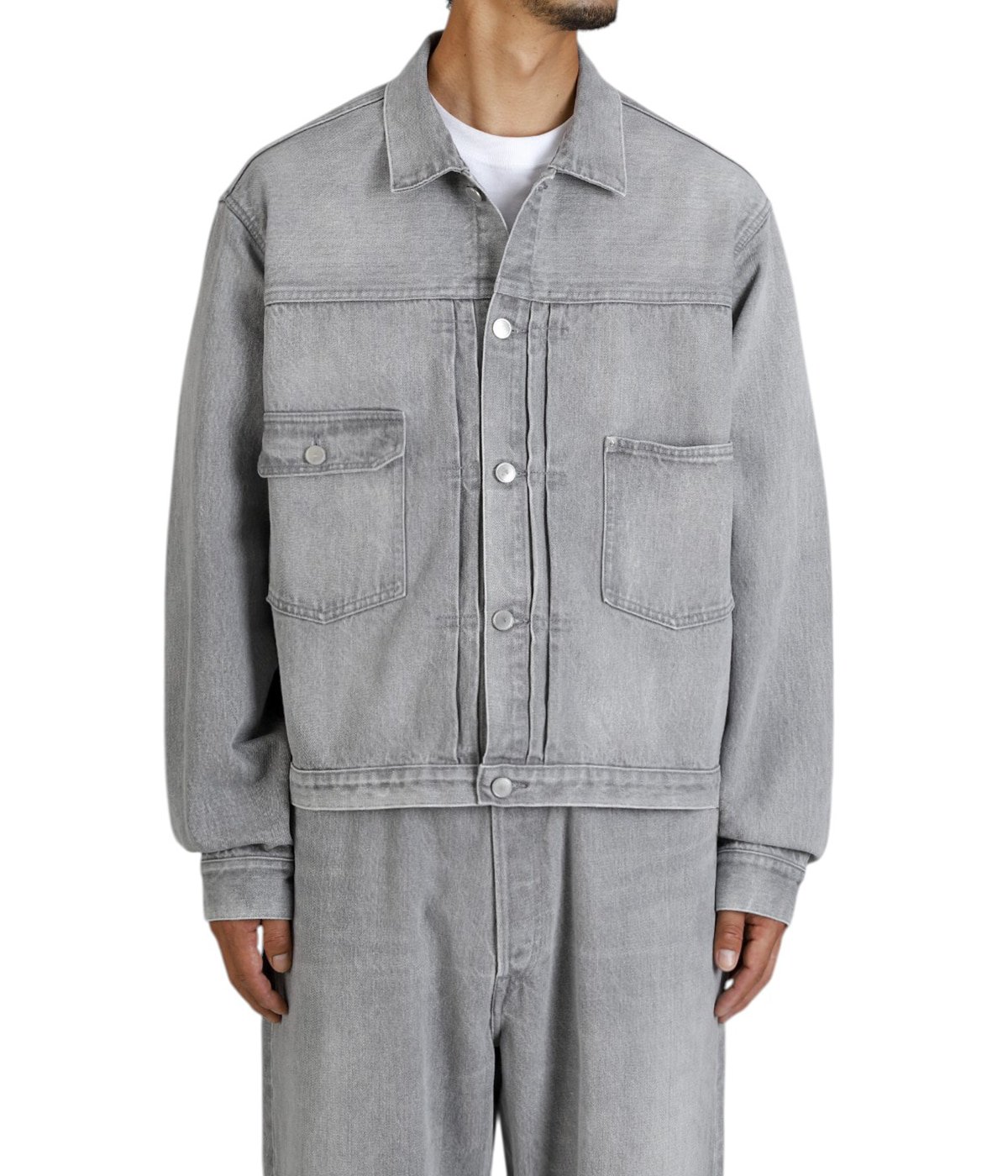Unlikely Time Travel Trucker Jacket Gray Denim | Unlikely(アンライ