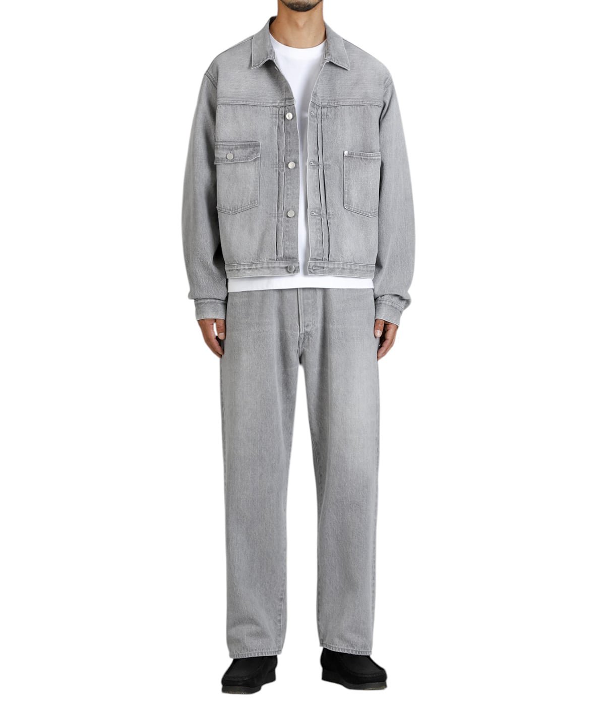 Unlikely Time Travel Trucker Jacket Gray Denim | Unlikely(アンライ