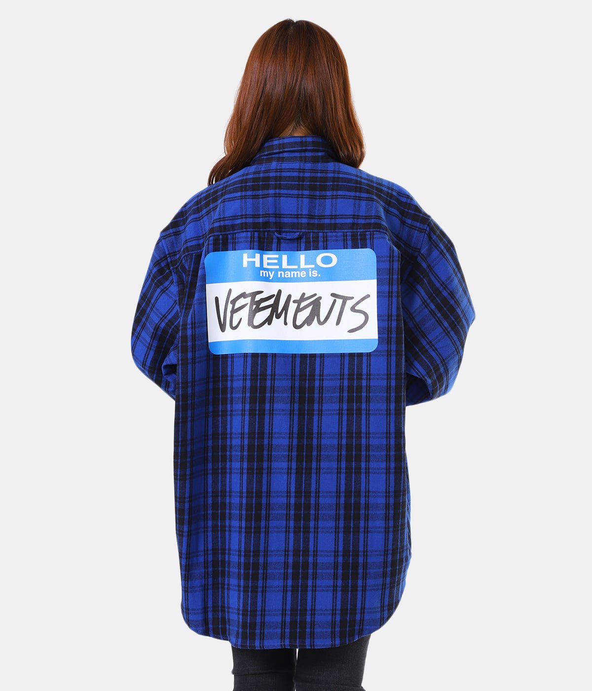 MY NAME IS VETEMENTS FLANNEL SHIRT