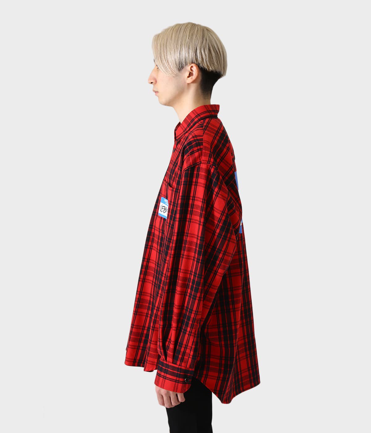MY NAME IS VETEMENTS FLANNEL SHIRT