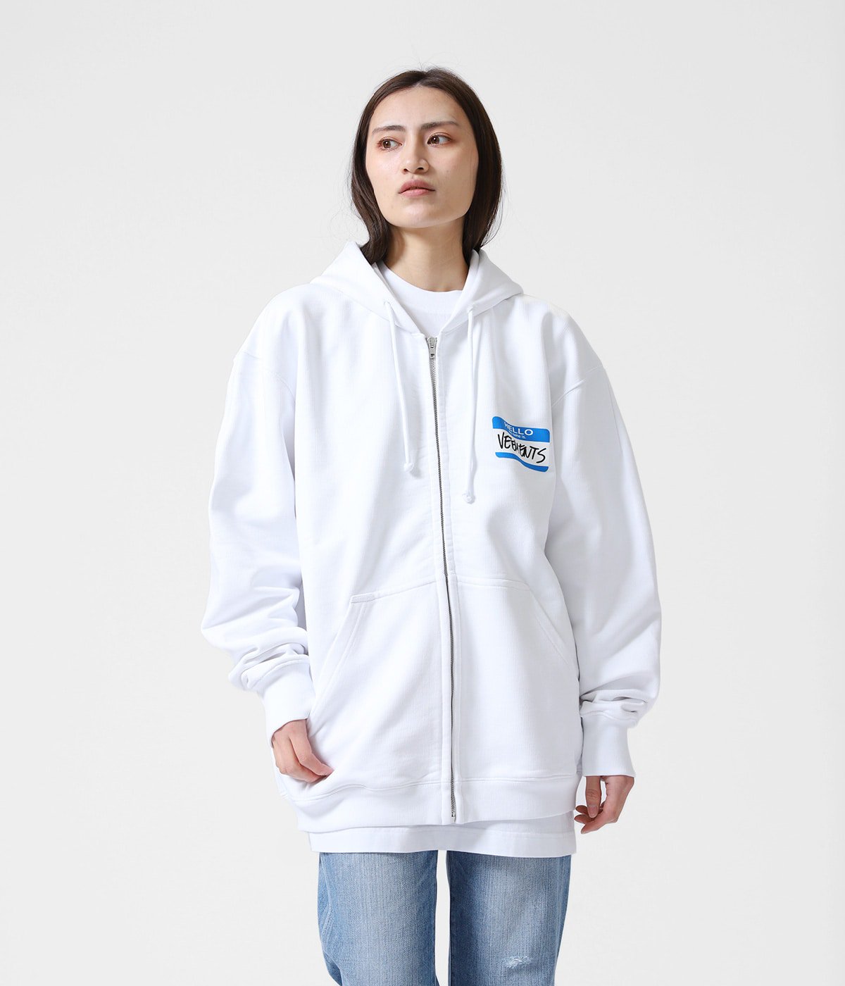 ダークブラウン 茶色 パーカー VETEMENTS / ヴェトモン：MY NAME IS