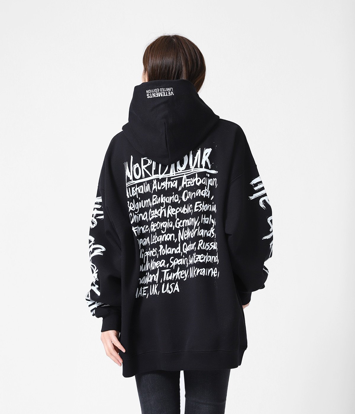 贈る結婚祝い L ヴェトモン パーカー Vetements WORLD-TOUR Hoddie