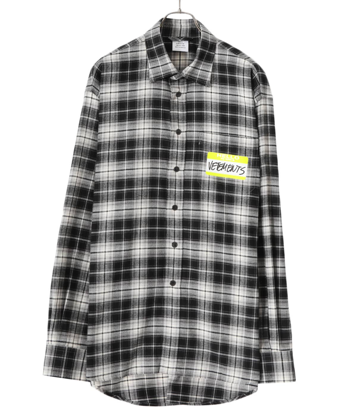 52センチ袖丈VETEMENTS ヴェトモン 22SS MY NAME IS VETEMENTS FLANNEL ...