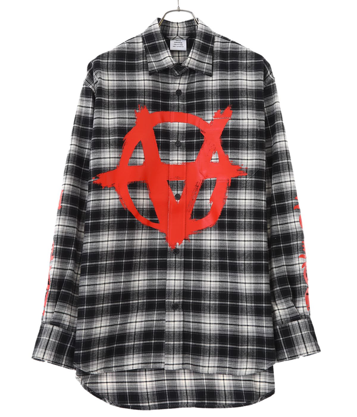 DOUBLE ANARCHY LOGO FLANNEL SHIRT | VETEMENTS(ヴェトモン 