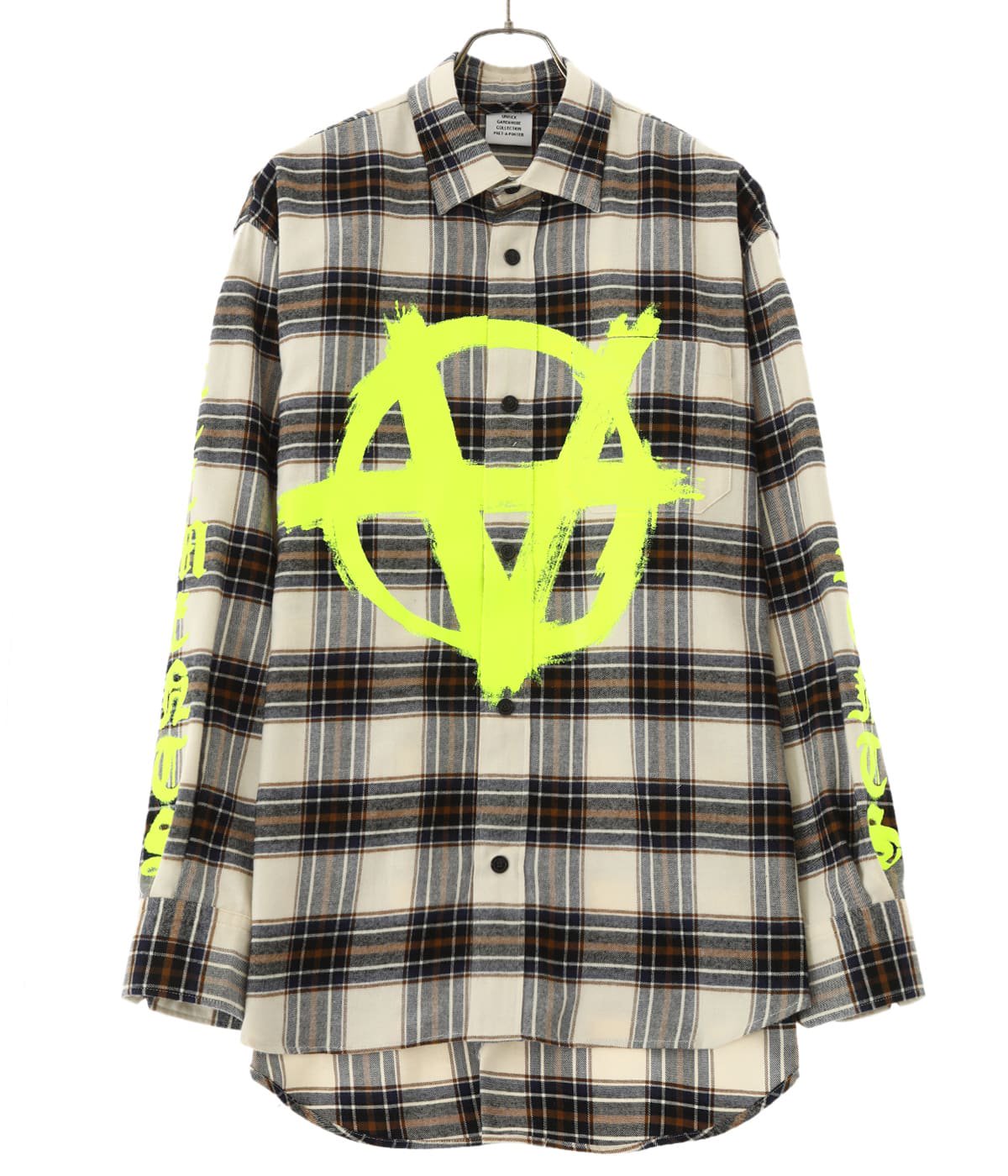 DOUBLE ANARCHY LOGO FLANNEL SHIRT | VETEMENTS(ヴェトモン